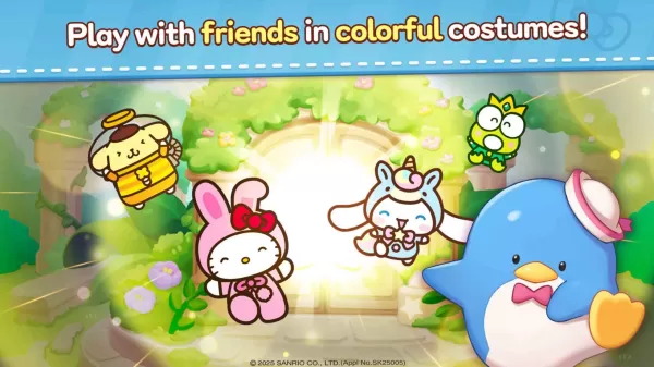 Sanrio ဇာတ်ကောင်များသည်ပျော်ရွှင်စွာအတူတကွပြုံးနေသည်