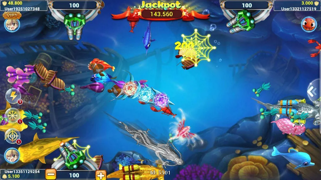 Schermata Thánh bắn cá ăn xu slots - bắn cá siêu thị 4