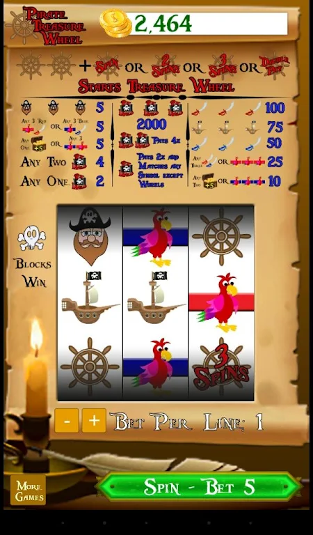 Pirate Treasure Wheel Скриншот 1