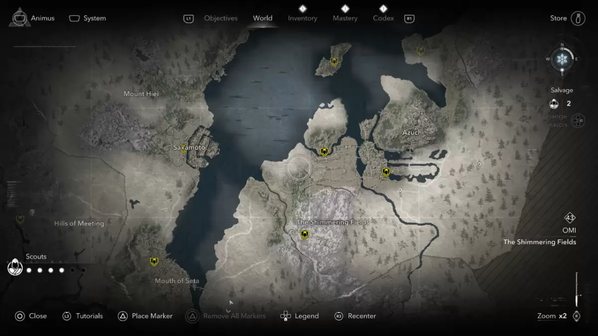 Kakurega Location Map - Северный Оми