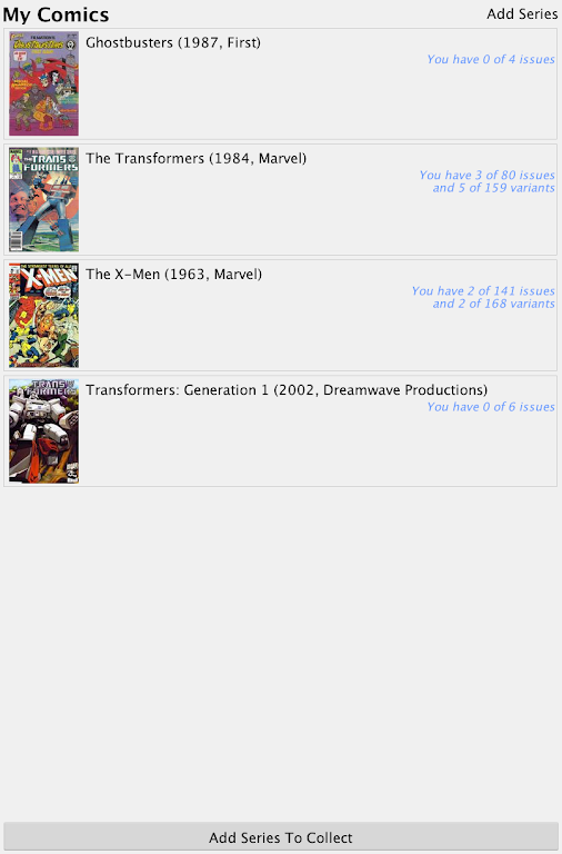 Schermata Comic Checklist Lite 4