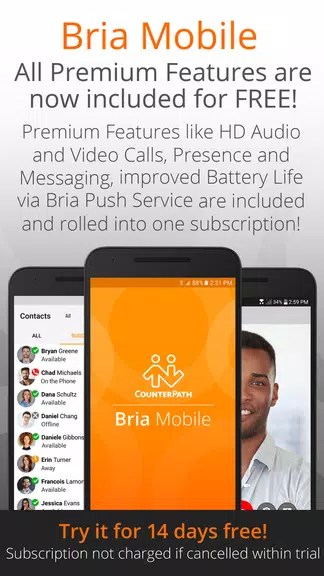 Bria Mobile: VoIP SIP 通信网络电话應用截圖第1張