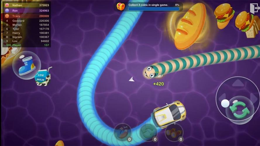 Slinky Snake: Worm.io Game 스크린샷 1