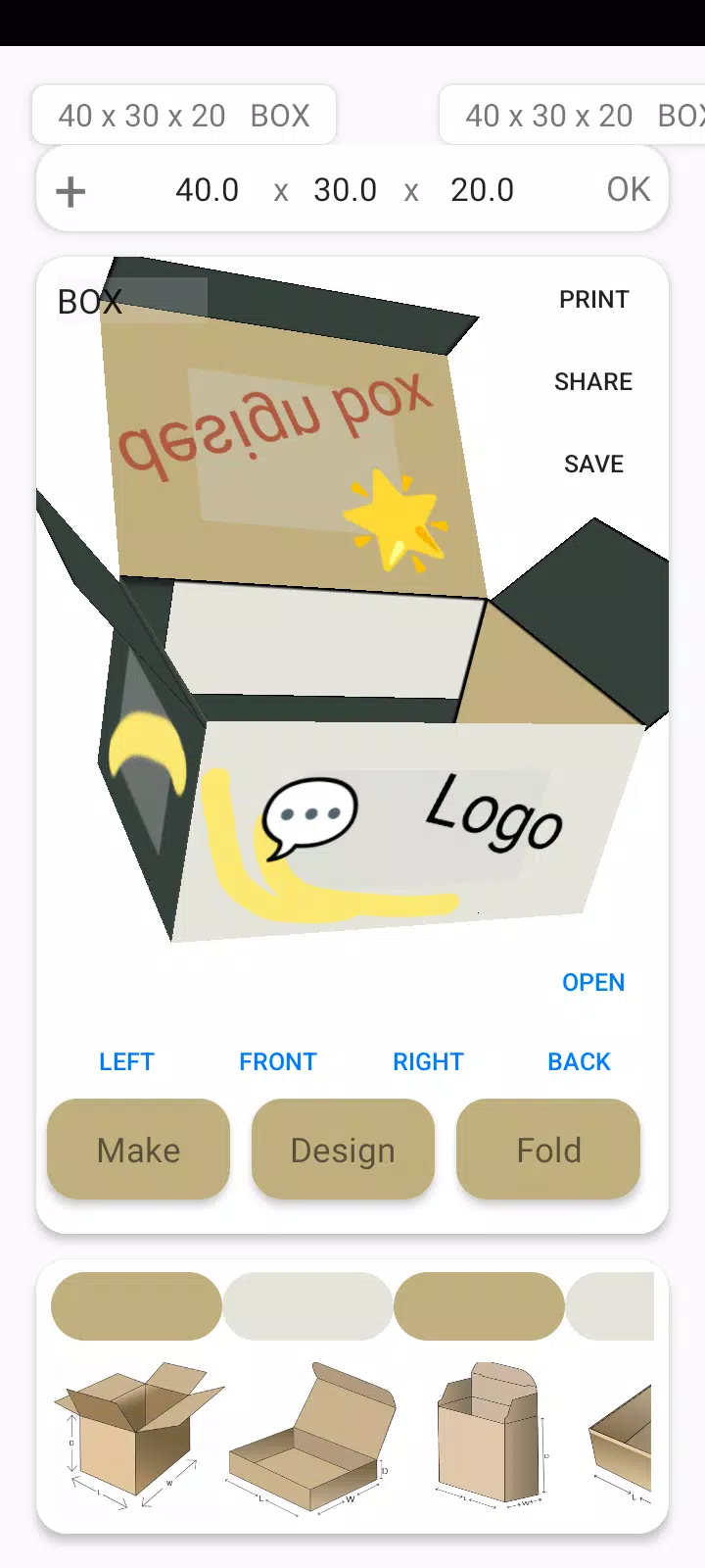 Box Maker Template Creator Pro Ekran Görüntüsü 1