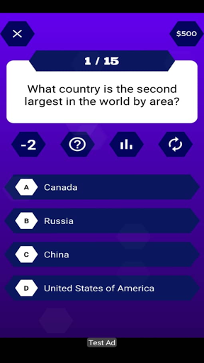 Millionaire Game - Trivia Quiz 스크린샷 2