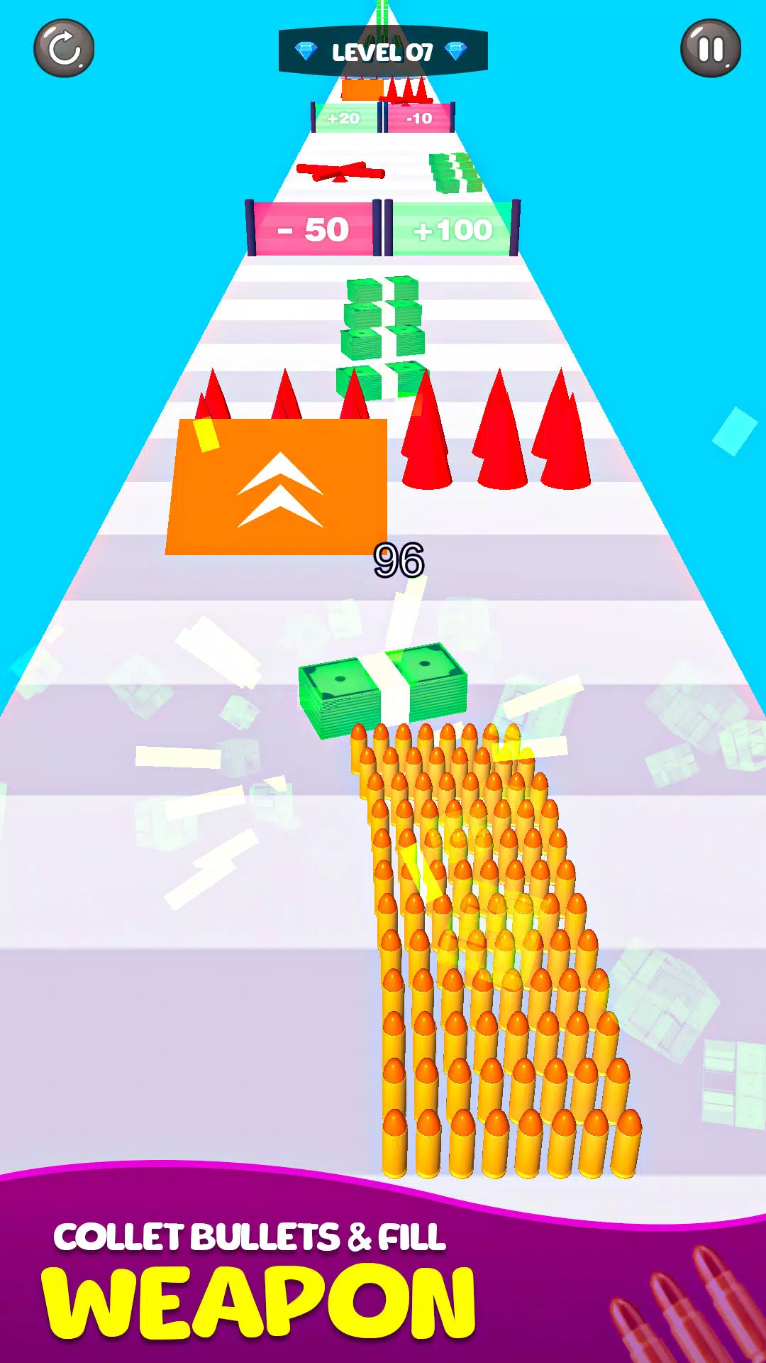 Merge Bullet Army Game Run 3D Ekran Görüntüsü 2