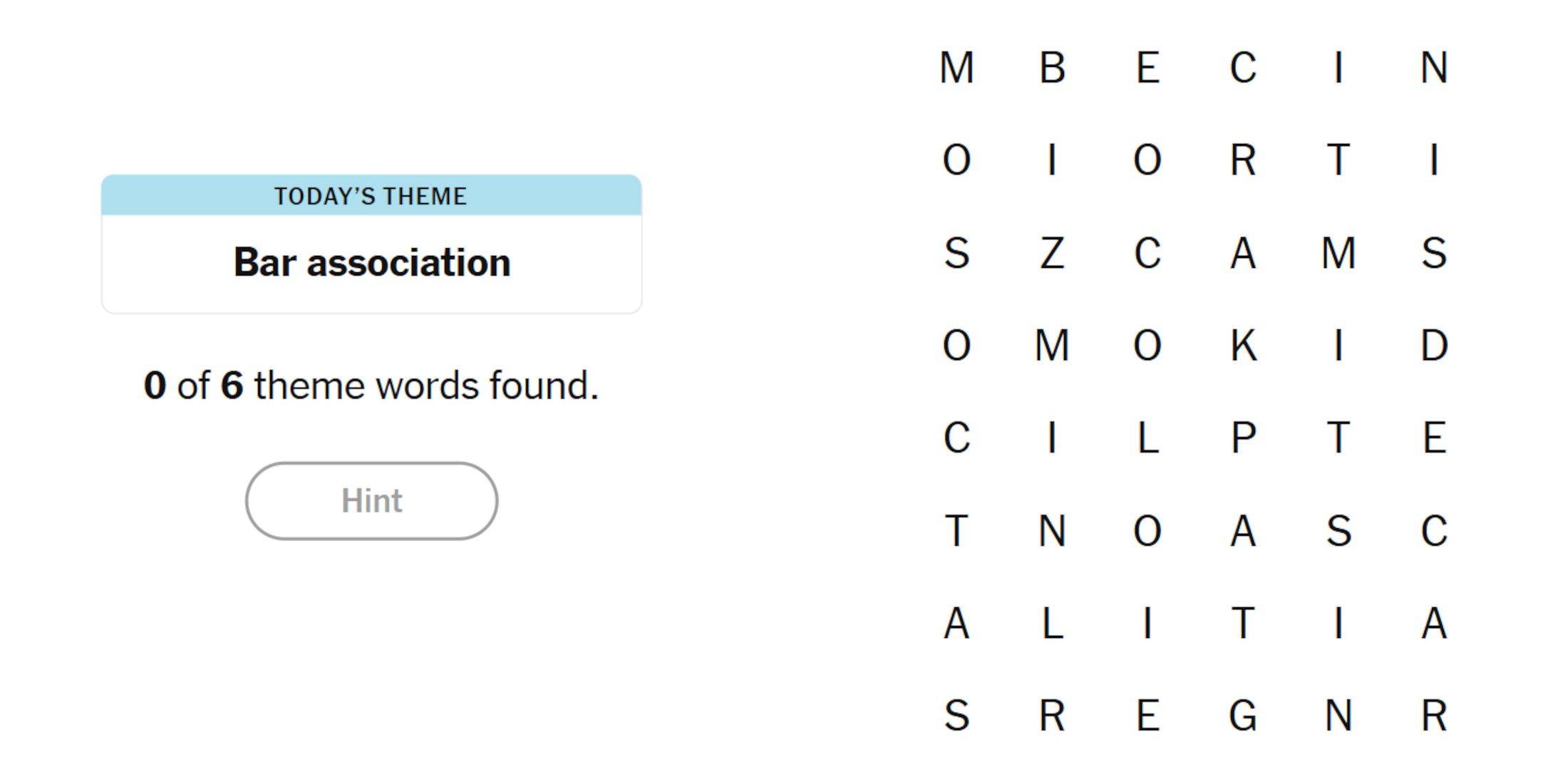 Challenging Strands Puzzle Grid Requires Finding Six Themed Words