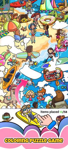 Sticker book & coloring puzzle スクリーンショット 3