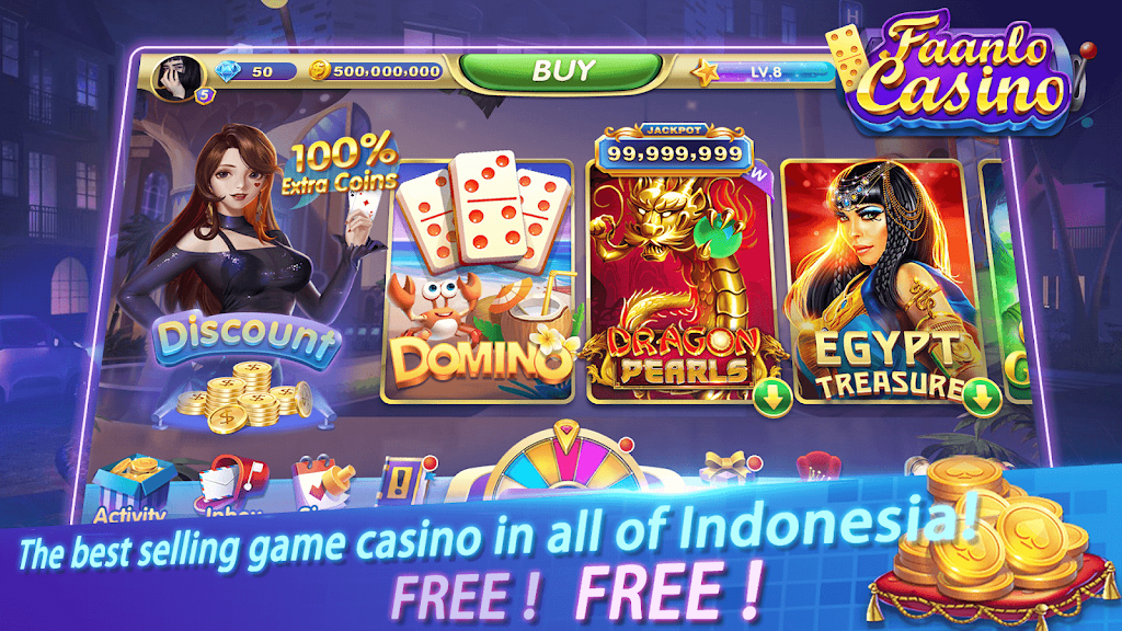 Faanlo Casino - 3D Domino Gaple Slots Online Capture d'écran 1