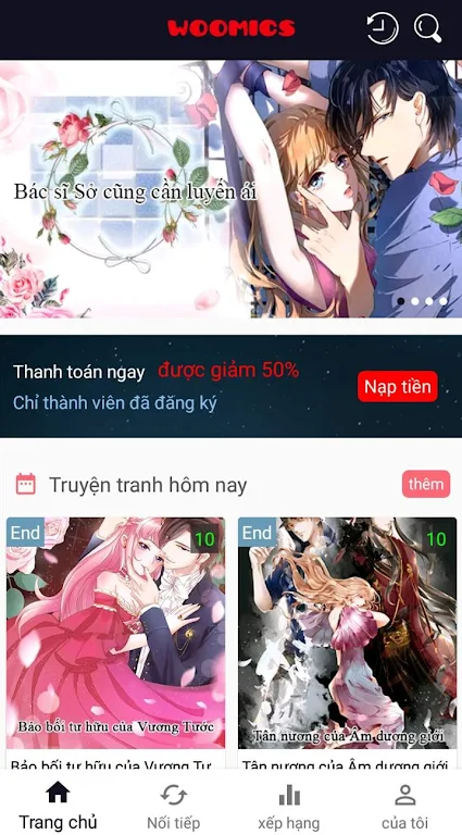 Ngôn Tình -- Webtoon,Manga,Comics ဖန်သားပြင်ဓာတ်ပုံ 1