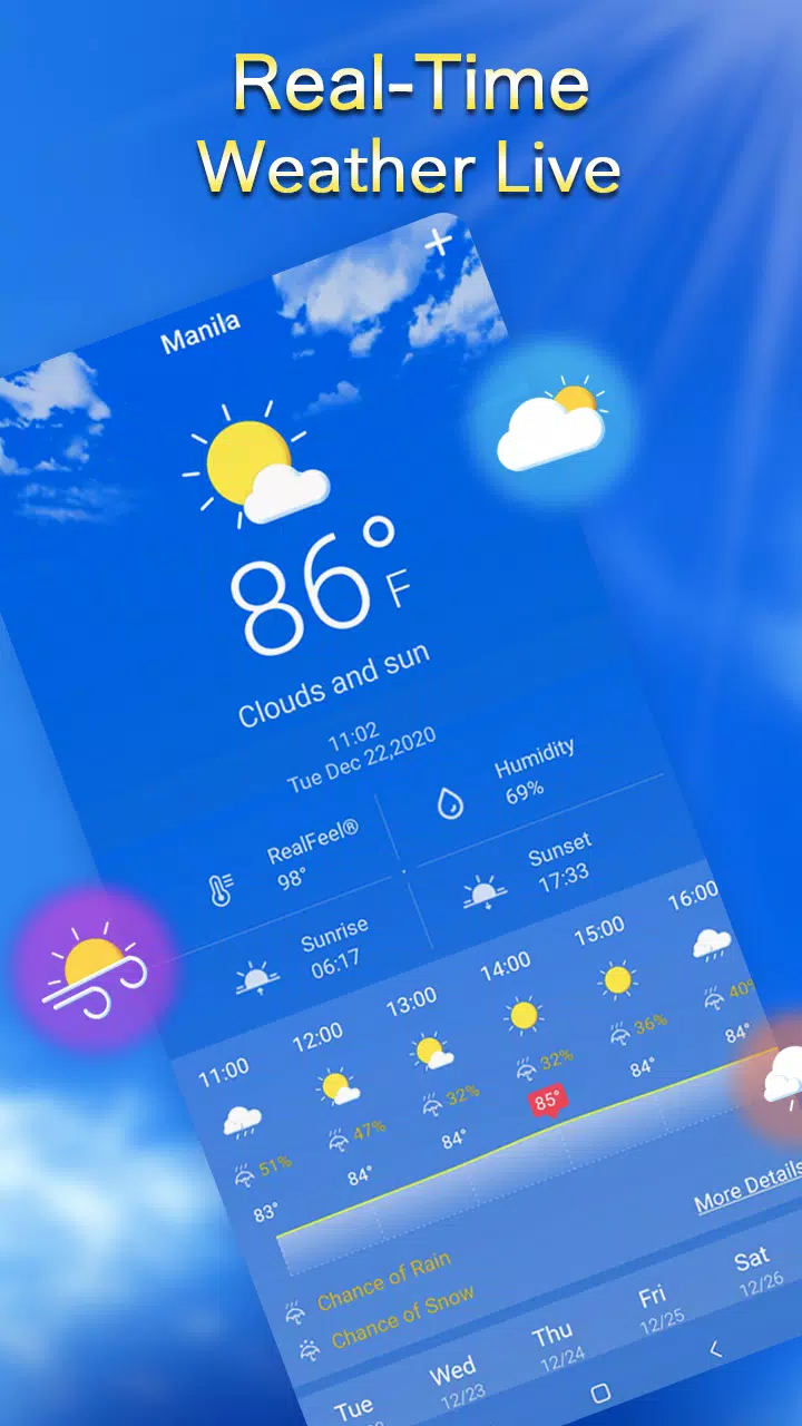 Schermata Local Weather：Weather Forecast 1