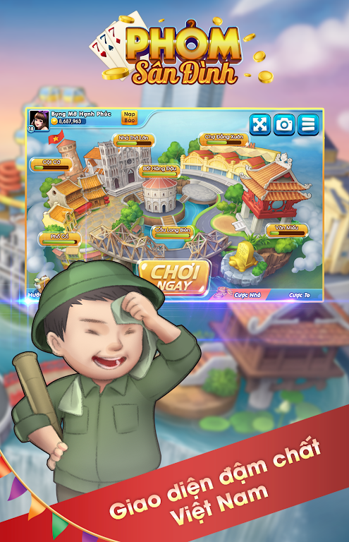 Phỏm Sân Đình - Tá Lả - Tú Lơ Khơ - Phỏm スクリーンショット 1