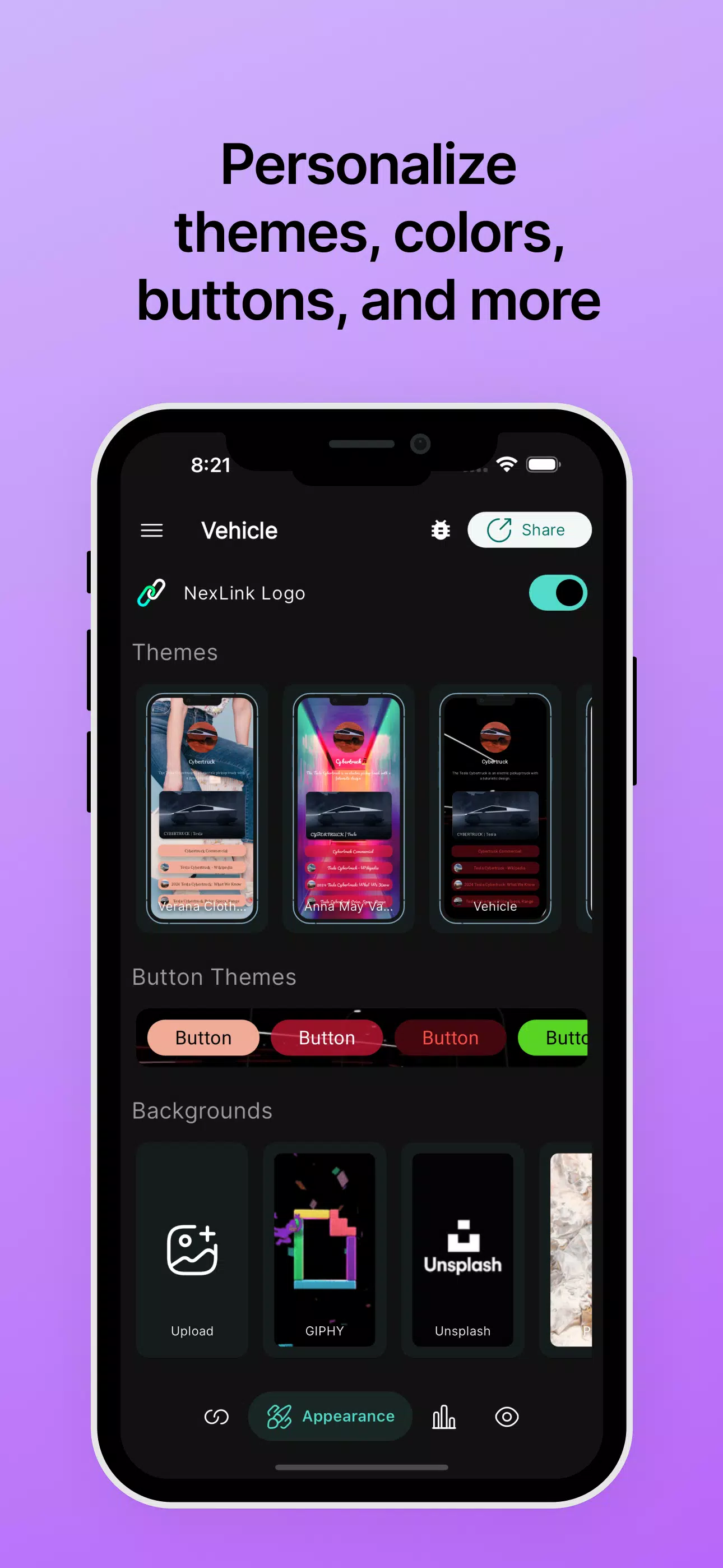 Linktree in Bio Site: NexLink应用截图第2张