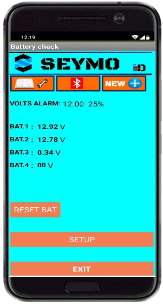 Schermata BATTERY CHECK 3