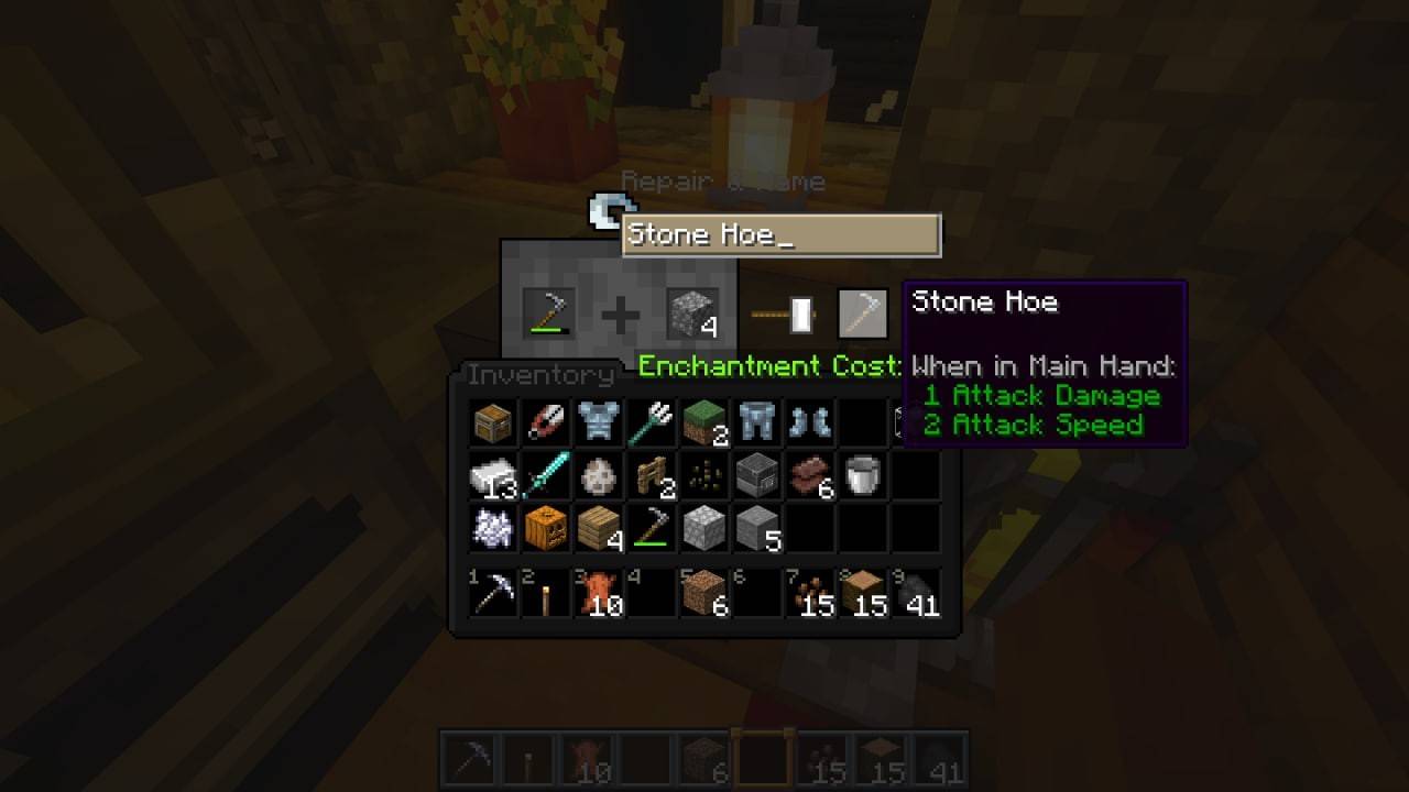 Minecraft'taki öğeleri onarın