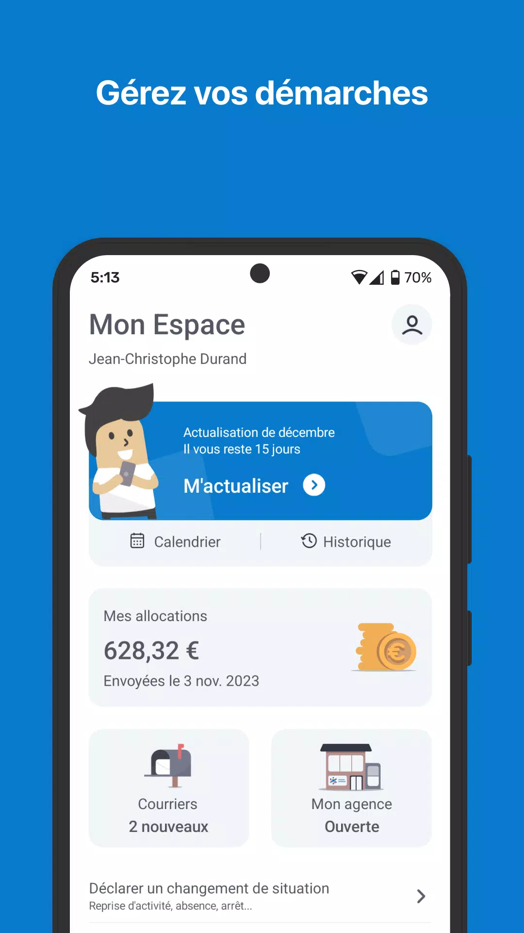 Schermata Mon Espace 1