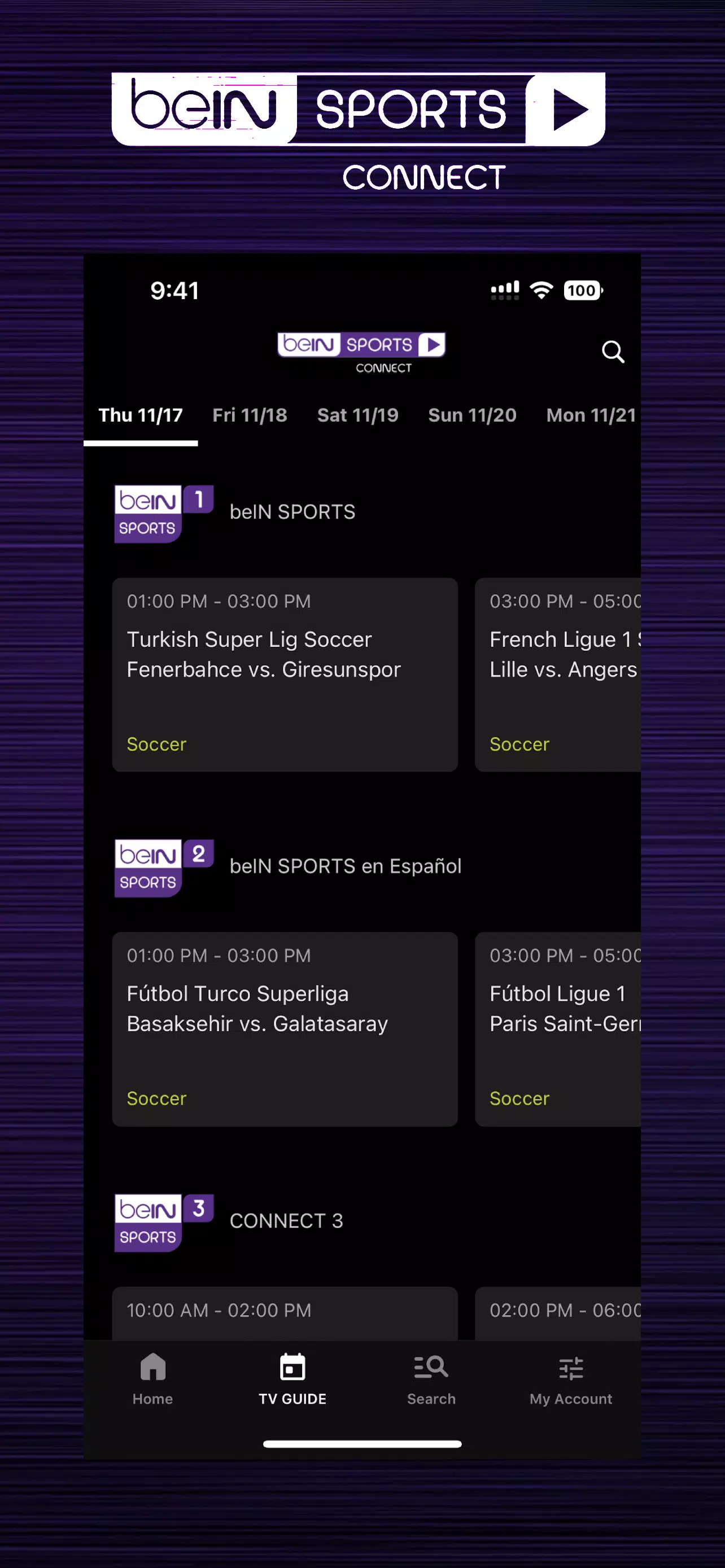 beIN SPORTS CONNECT Screenshot 3