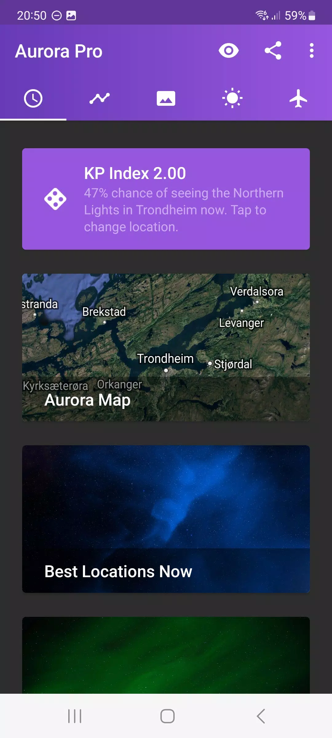 My Aurora Forecast Ekran Görüntüsü 1