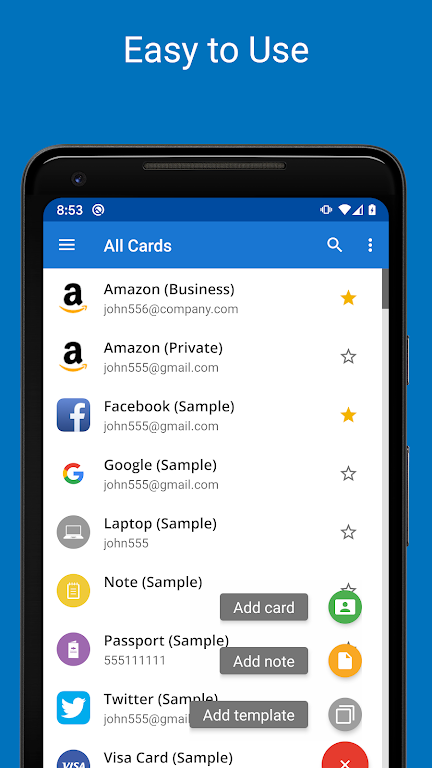 Password Manager SafeInCloud 1 Capture d'écran 3