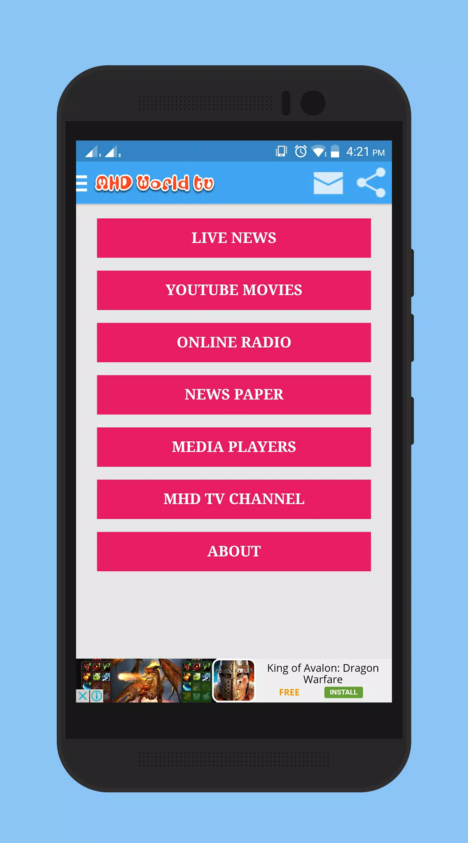 Mhd world tv Zrzut ekranu 3