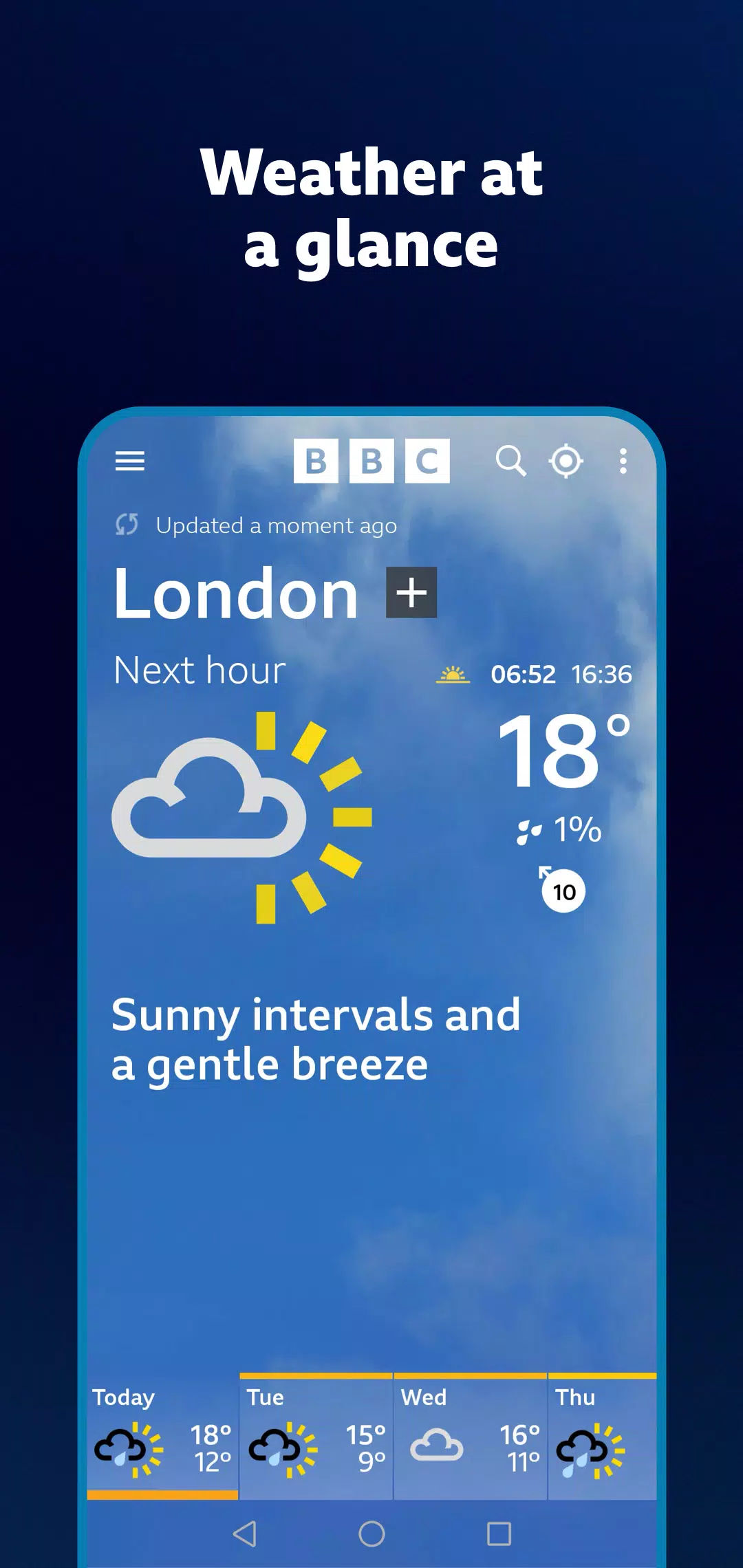 BBC Weather Screenshot 1