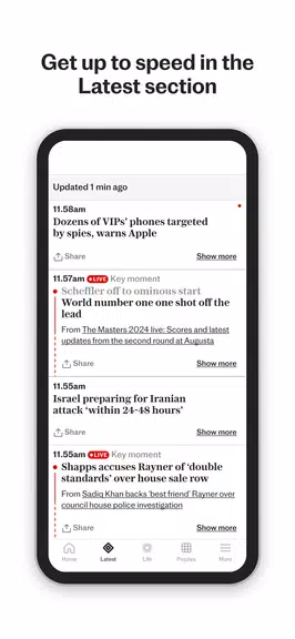 The Telegraph UK Latest News Schermafbeelding 4