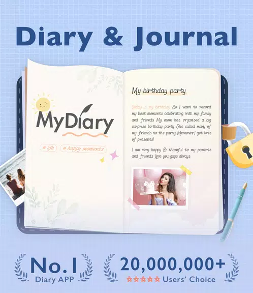 My Diary - Daily Diary Journal ဖန်သားပြင်ဓာတ်ပုံ 1