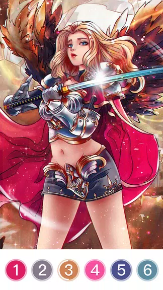 Fantasy Coloring Game, Paint by Number Offline Screenshot 2