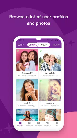 Les: Lesbian Dating & Chat App Скриншот 3