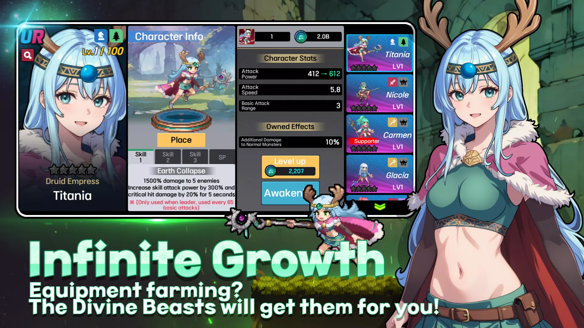 Conquest Girls: AFK Idle RPG 스크린샷 4