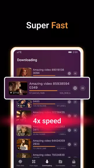 X Video Downloader & Player স্ক্রিনশট 4