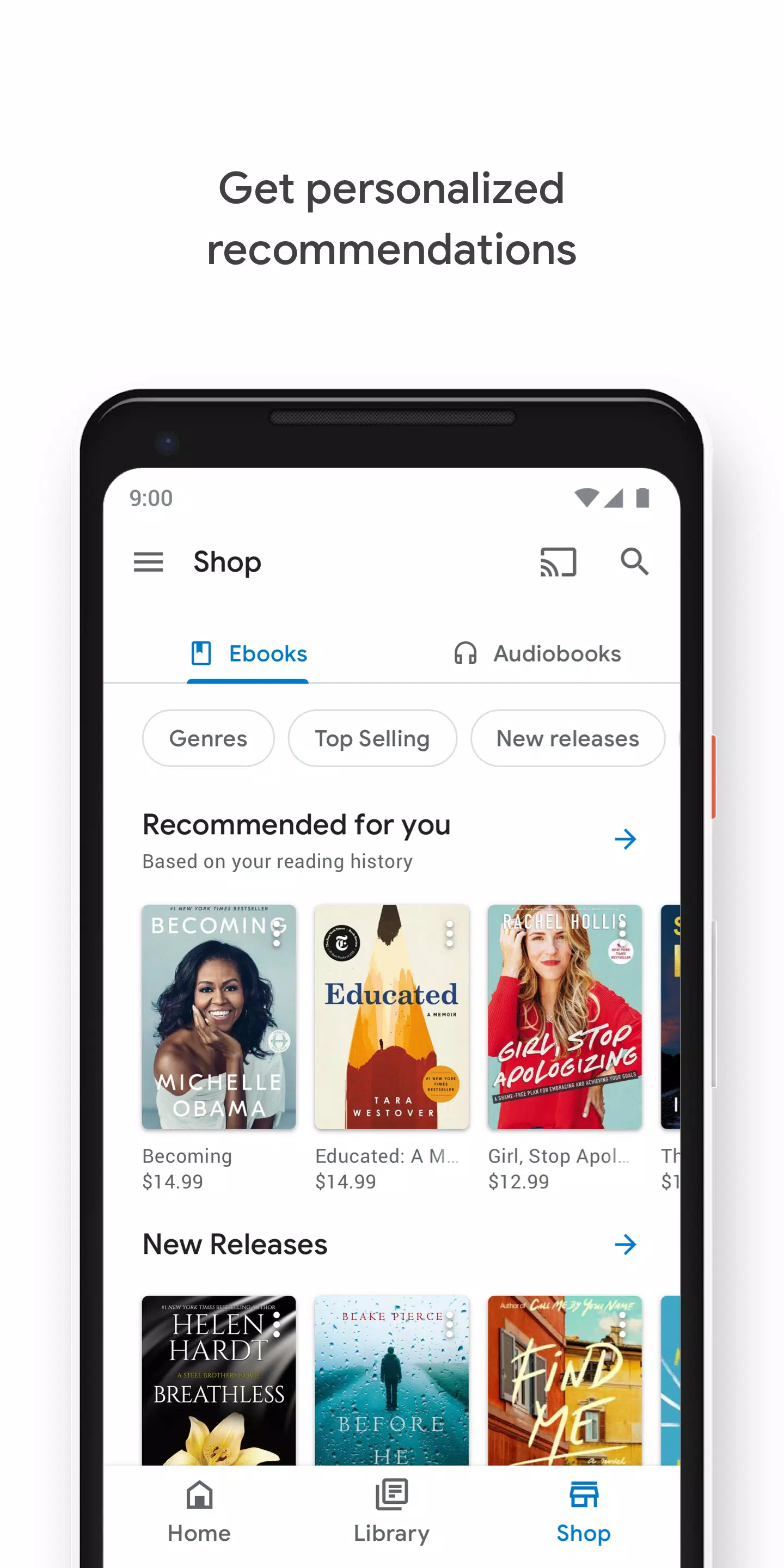 Google Play Books & Audiobooks Screenshot 1