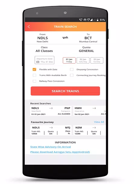IRCTC Rail Connect ภาพหน้าจอ 3