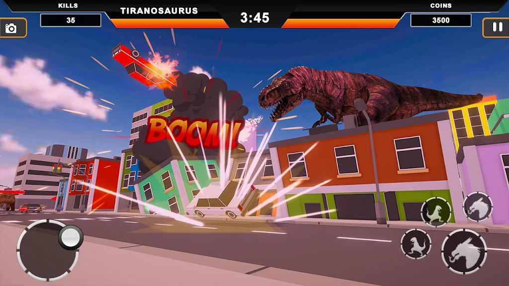Dinosaur Rampage: Dino City Rampage Simulator Zrzut ekranu 1
