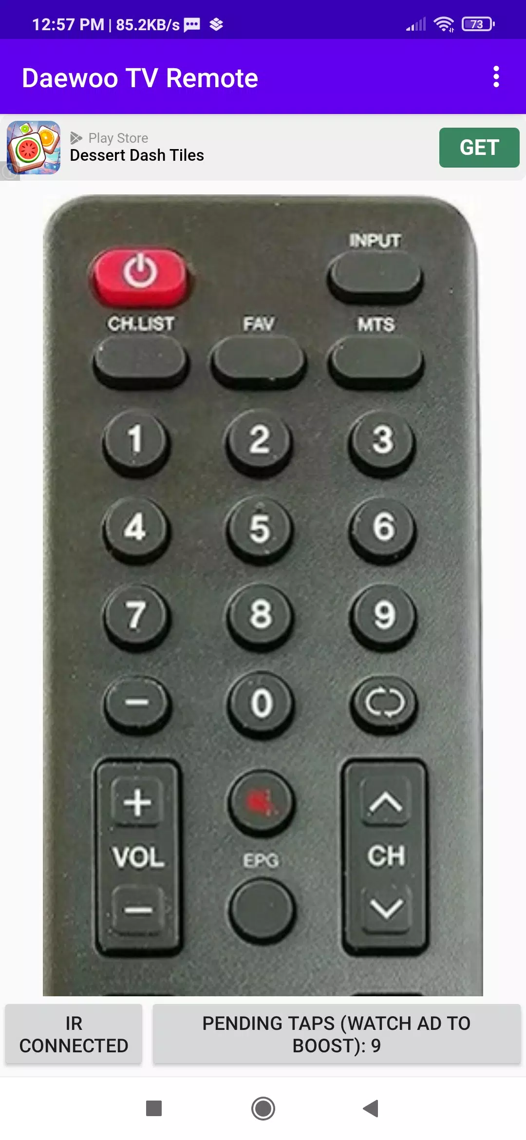 Schermata Daewoo TV Remote App 2