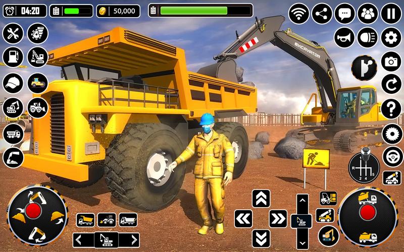 City Heavy Excavator Crane 3D Captura de pantalla 1