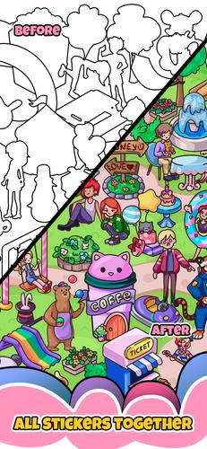 Sticker book & coloring puzzle スクリーンショット 4