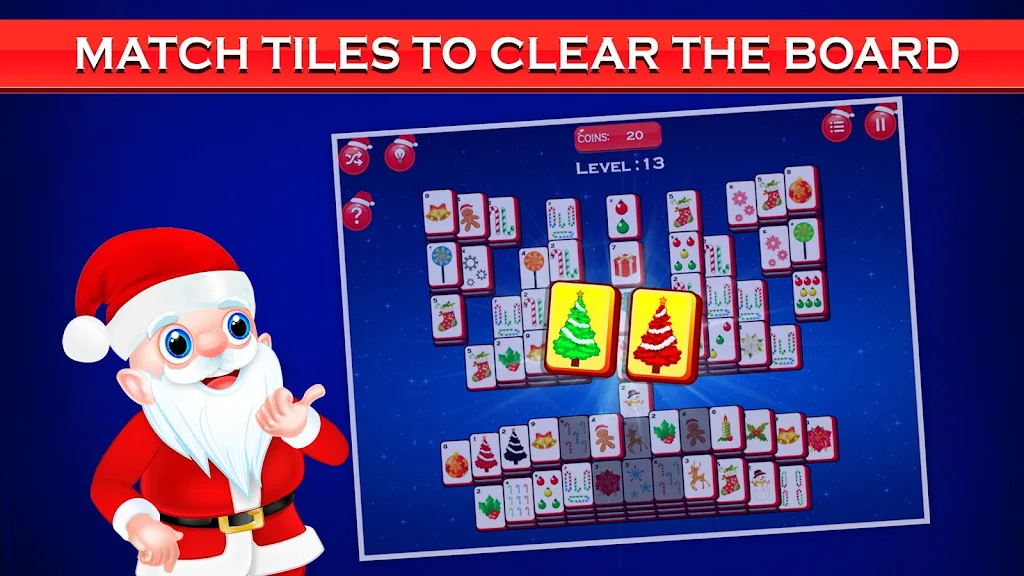 Mahjong Deluxe - Christmas Fun Ảnh chụp màn hình 2