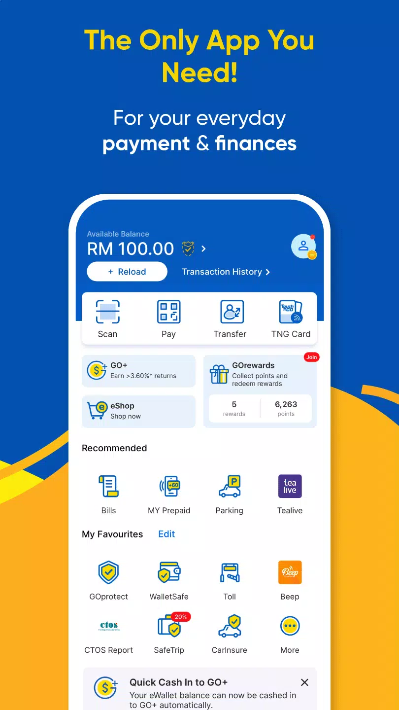 Touch 'n Go eWallet Ekran Görüntüsü 1