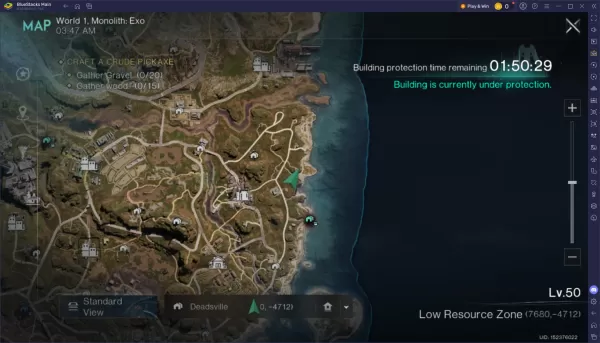 Strategic overview of Broken Delta map landmarks in Once Human