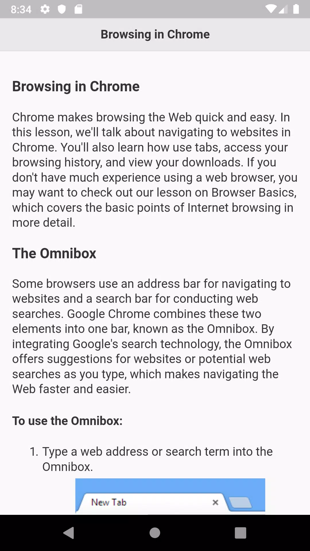 Tutorials for Web Browser স্ক্রিনশট 4