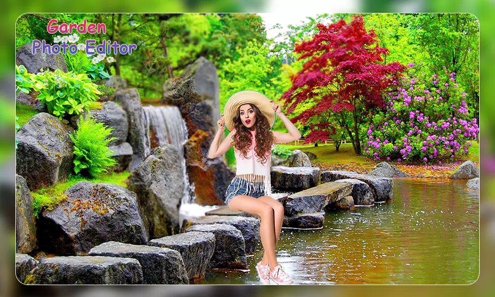 Garden Photo Frame Editor Скриншот 1