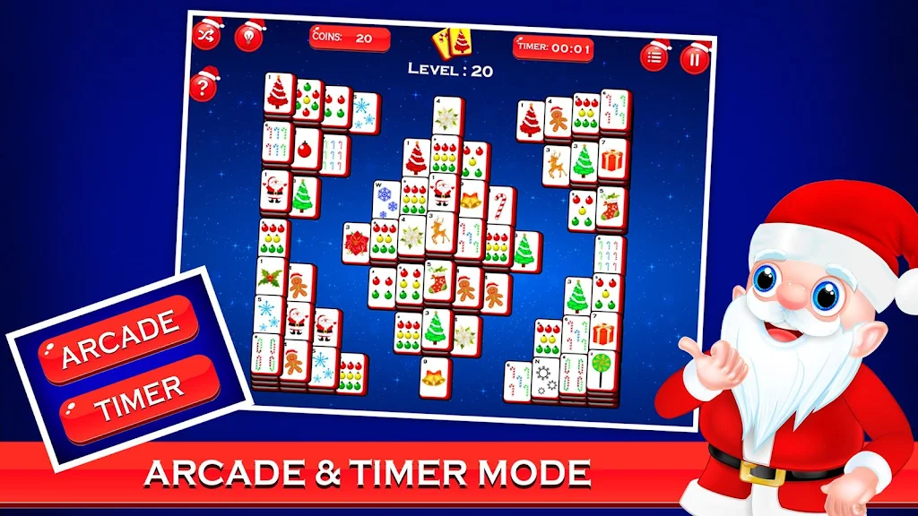 Mahjong Deluxe - Christmas Fun Ảnh chụp màn hình 3