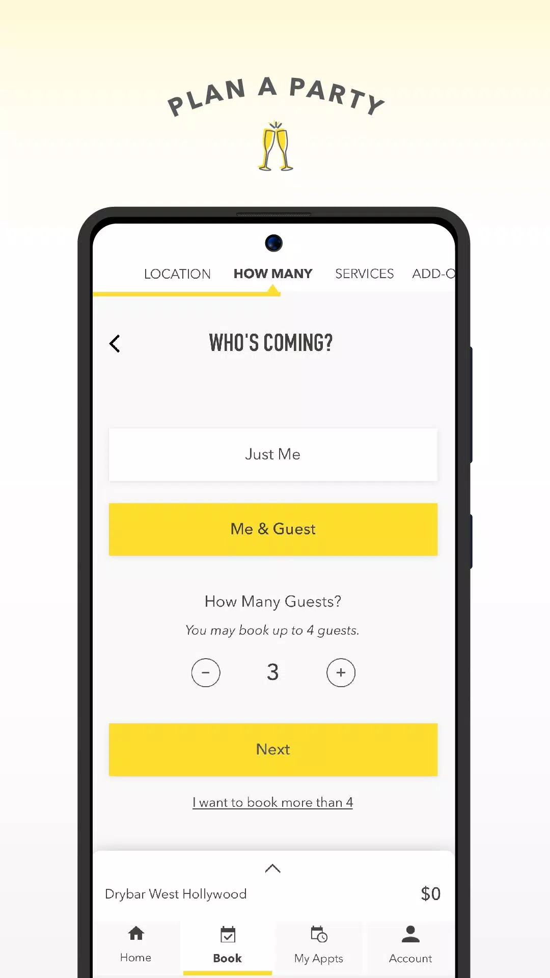 Schermata Drybar 3