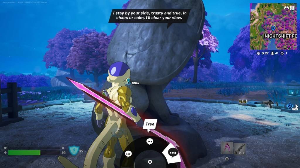 One of the *Fortnite* Nightshift Forest riddles.
