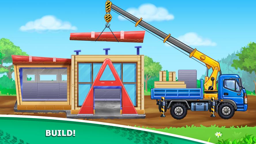 Kids truck games Build a house 스크린샷 4