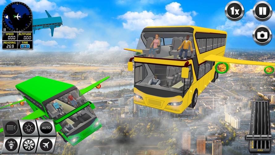 Volando Autobús Juego Sim 3D Captura de pantalla 3
