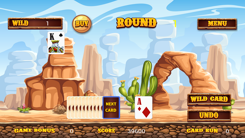 Wild West Tri Peaks Solitaire Captura de pantalla 2