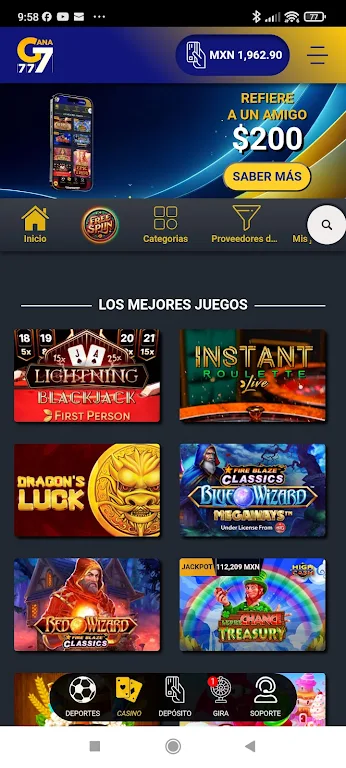Gana777 Apuestas y Casino Captura de pantalla 4