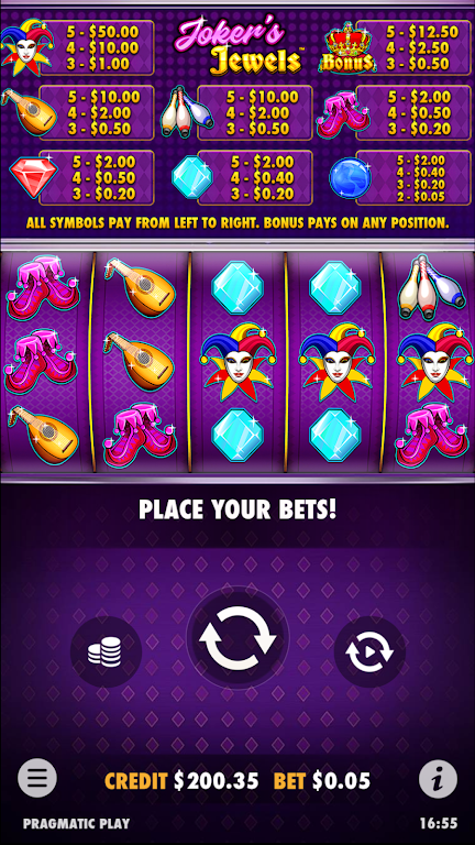 Joker’s Jewels Slot Casino Win Schermafbeelding 2